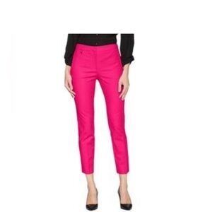 Adrianna Papell Slim Kate Fit Cropped Pants Pink Size 10